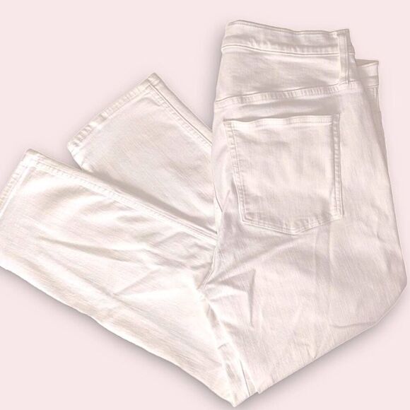 J Crew Womens Jeans Sz 33 White Button Front Fly Straight Stretch Summer Vintage - Picture 2 of 11